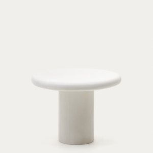 Addaia mesa redonda de cemento blanco Ø90 cm