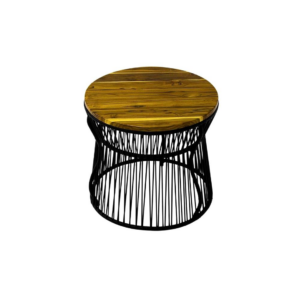 Calle larga mesa auxiliar negro