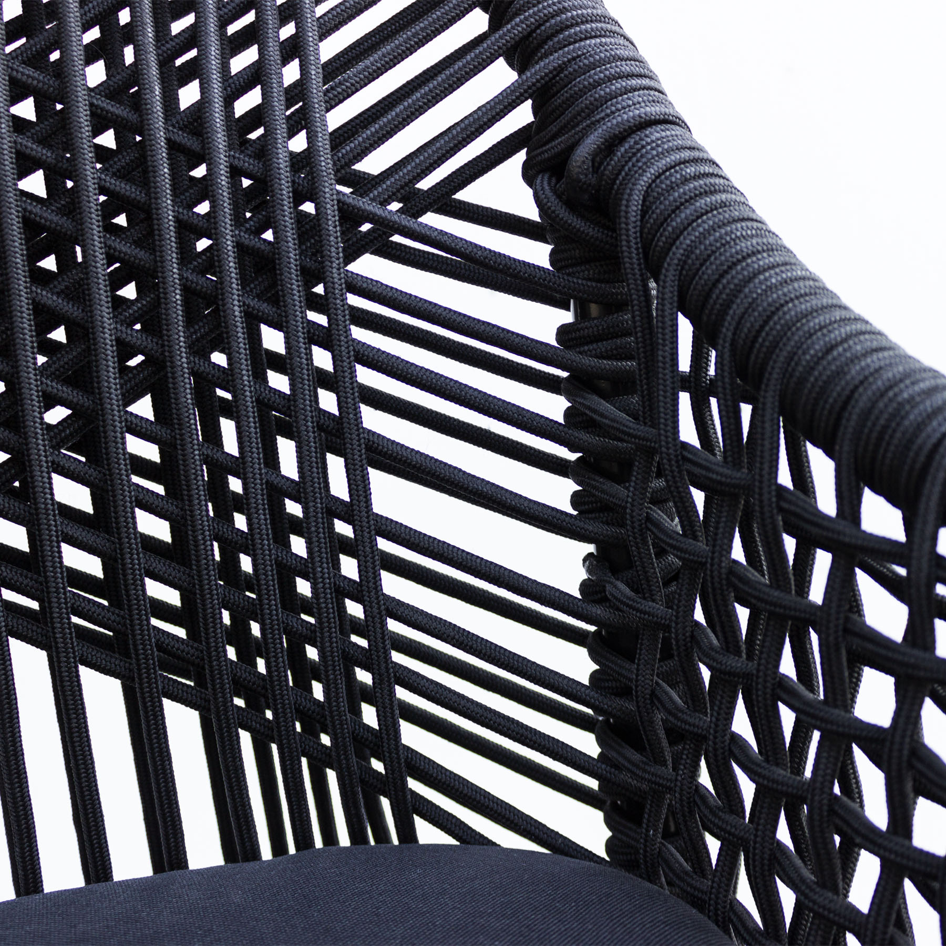 Cozumel silla cuerda negra con cojín // Pedido especial min 20 pzs. - Imagen 5