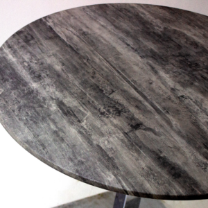 Cubierta melamina encapsulada mármol gris redonda 80x80