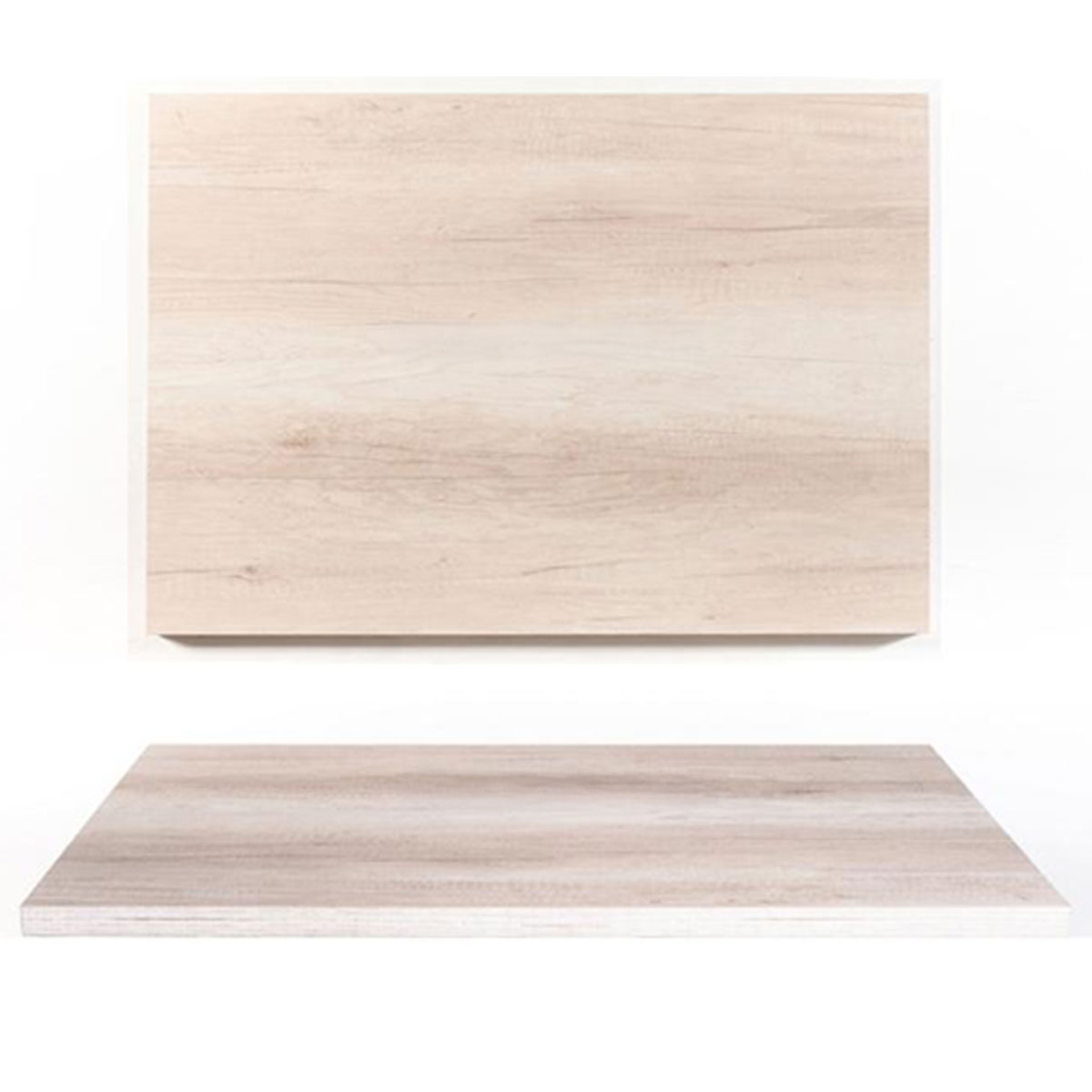 Cubierta melamina texturizada blanco vintage 120x80