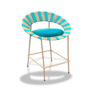 Fiji banco bar verde con beige