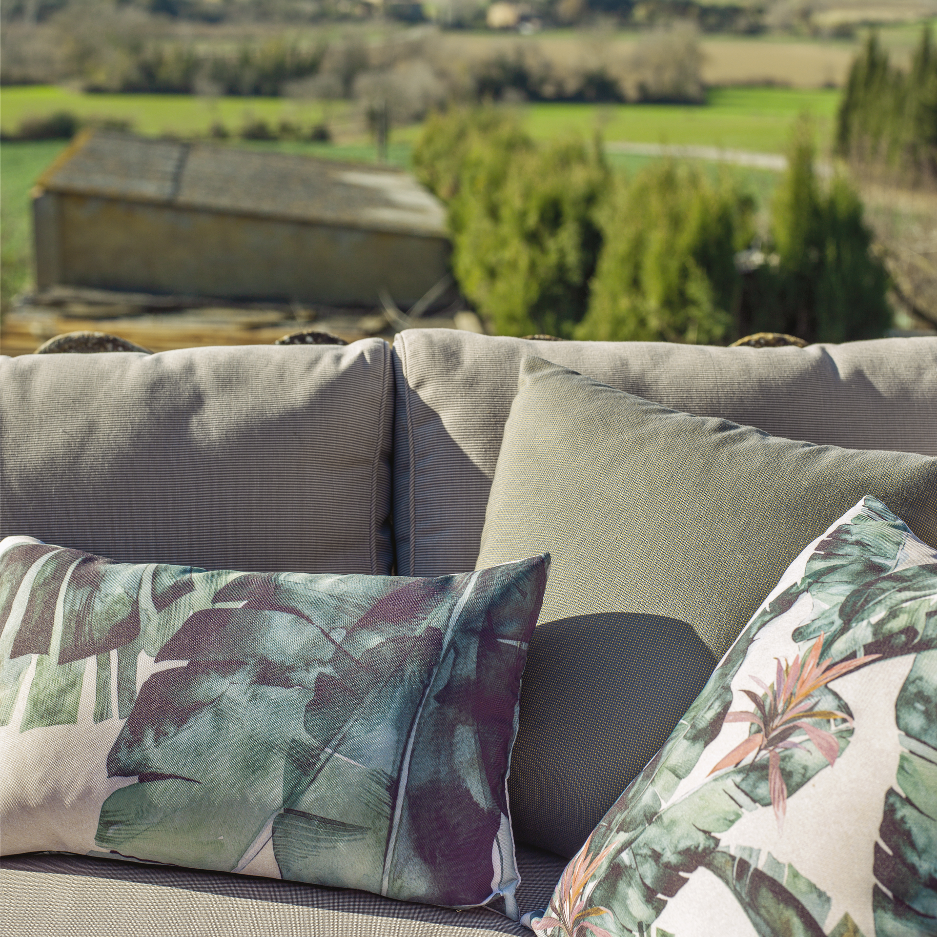 Hermie funda cojín hojas verde 30 x 50 cm // Outlet - Imagen 3