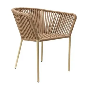 Jalisco silla metal beige cuerda beige