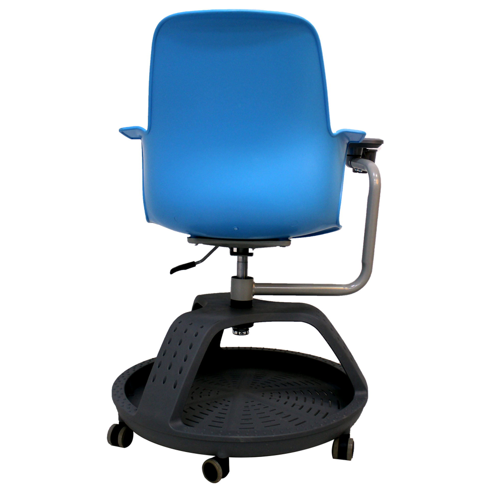 Pupitre mesa banco giratorio con ruedas color azul - Imagen 3