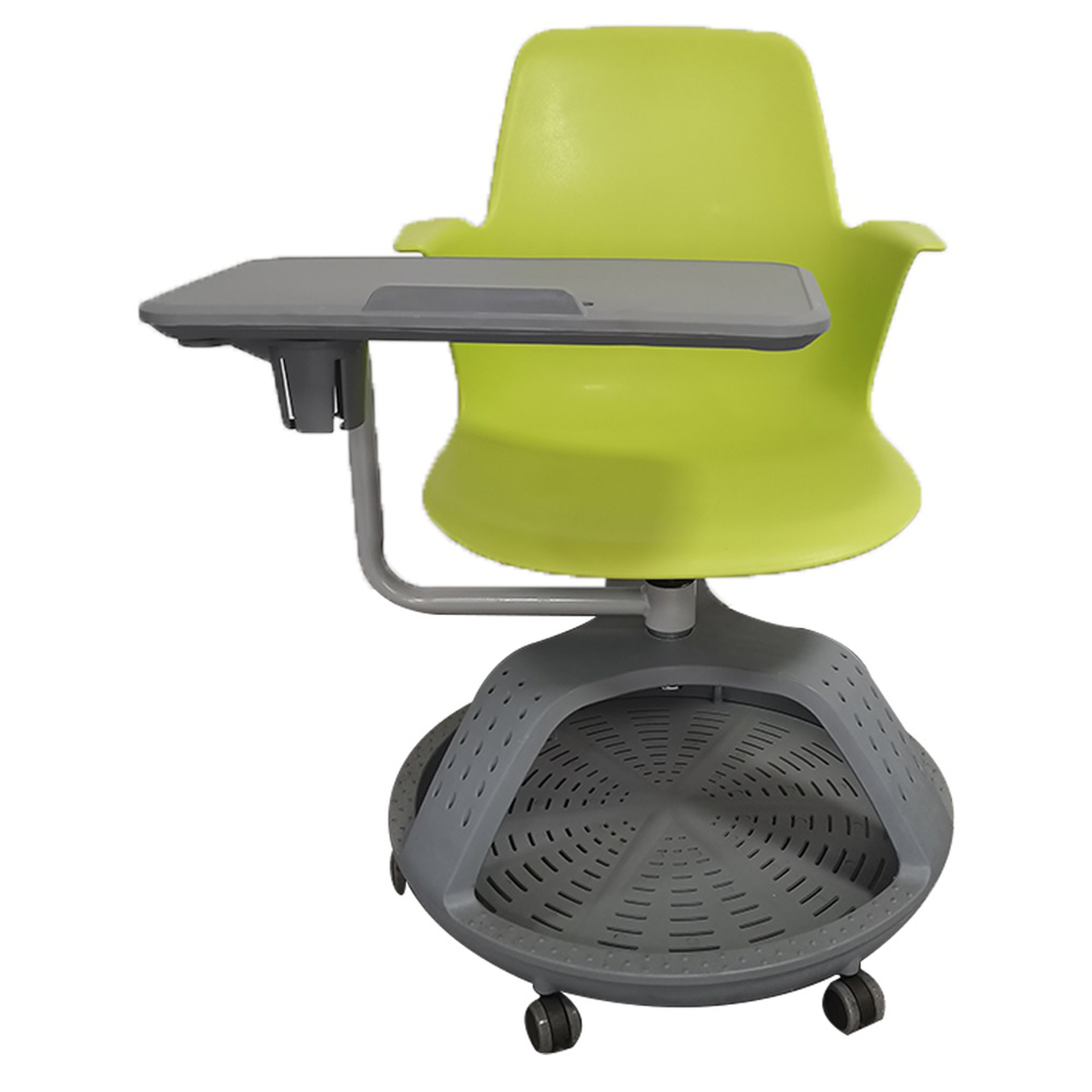 Pupitre mesa banco giratorio con ruedas color verde - Imagen 2