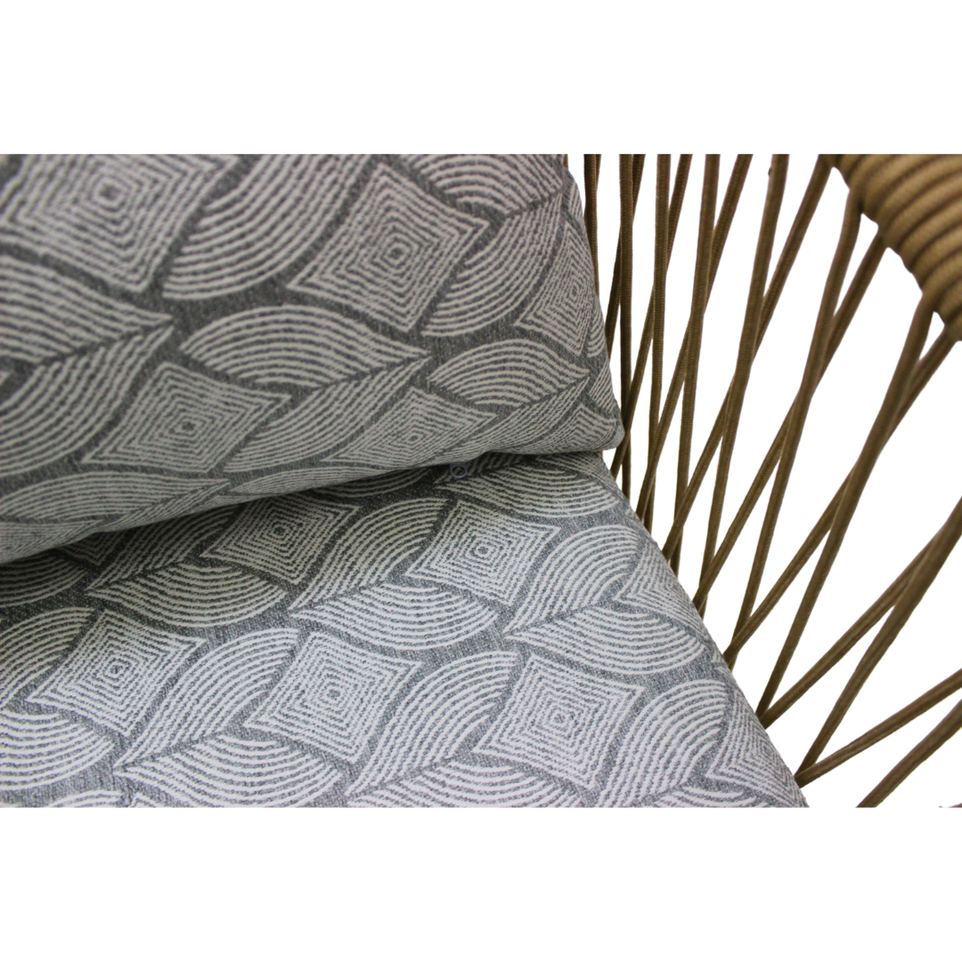 Tequila sillón metal negro cuerda beige cojinería loneta exterior - Imagen 4