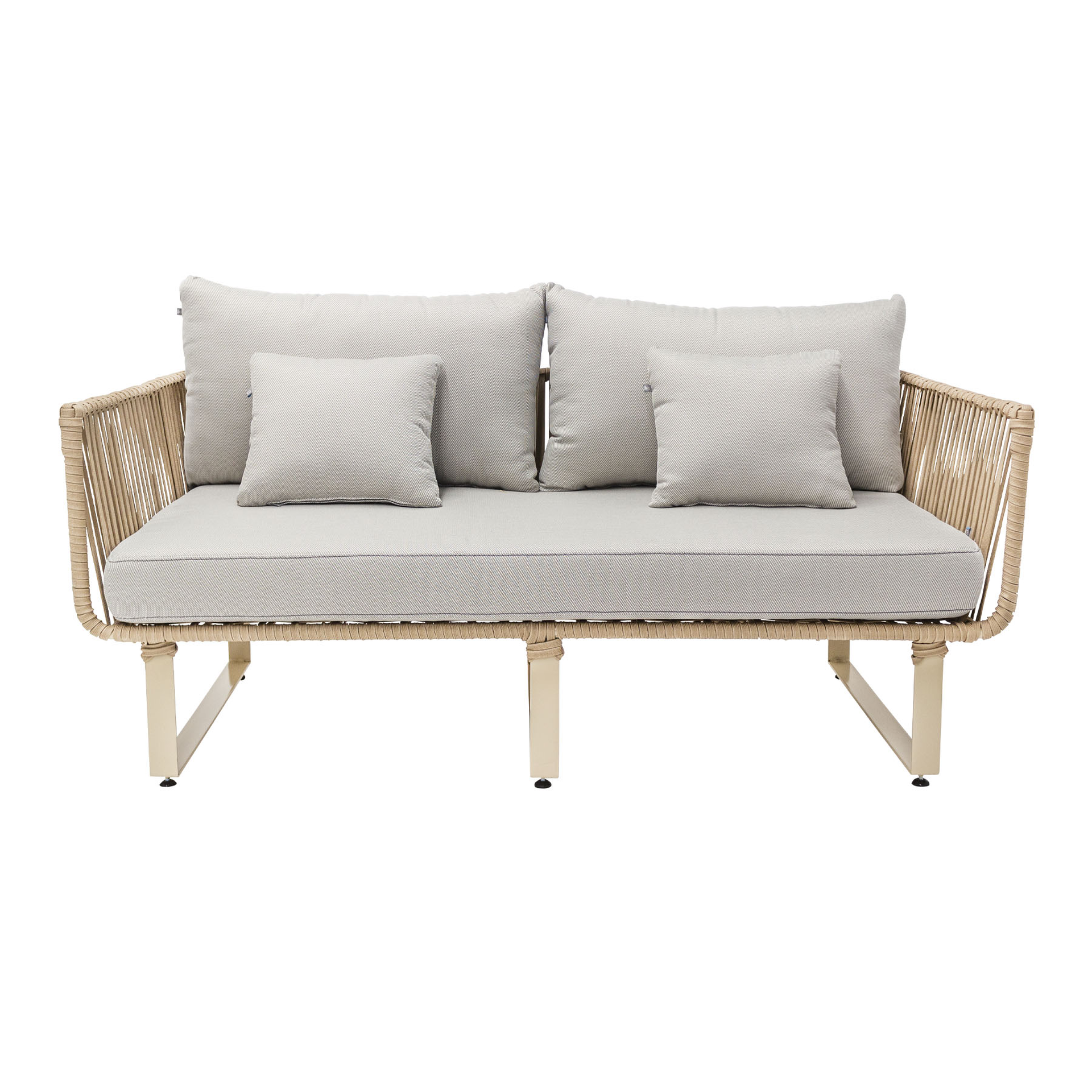 Vallarta love metal beige cuerda beige cojinería loneta exterior - Imagen 2