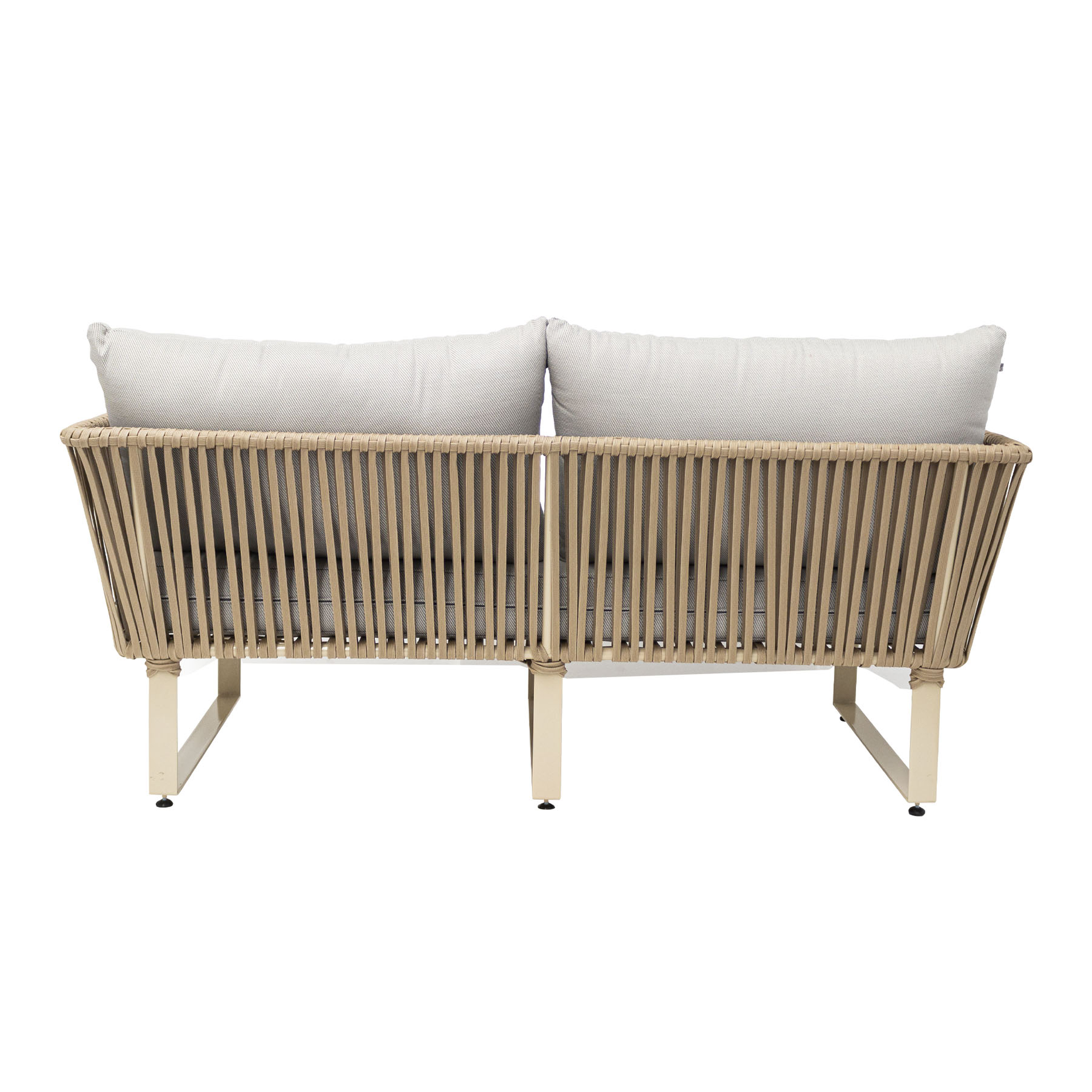 Vallarta love metal beige cuerda beige cojinería loneta exterior - Imagen 3