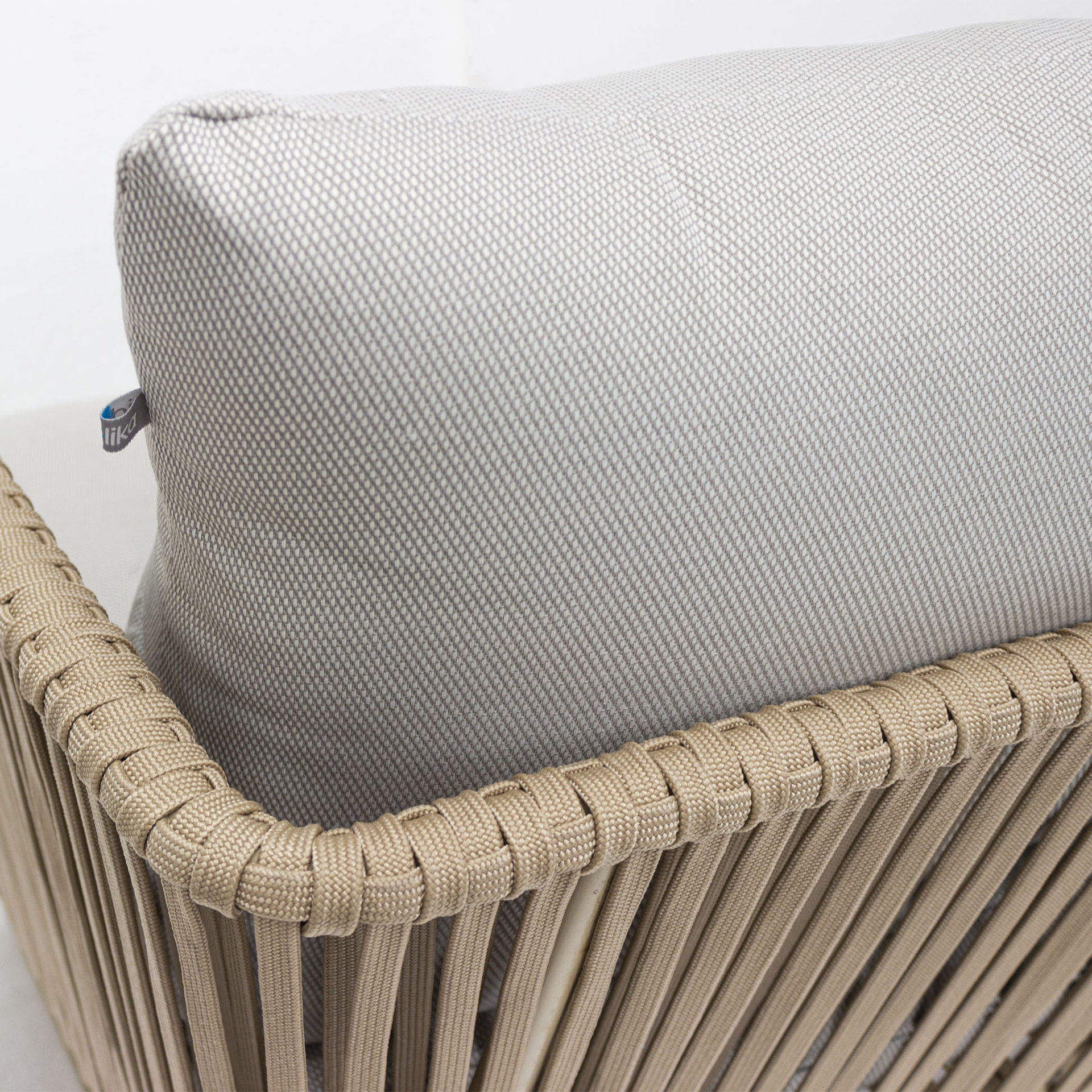 Vallarta love metal beige cuerda beige cojinería loneta exterior - Imagen 5