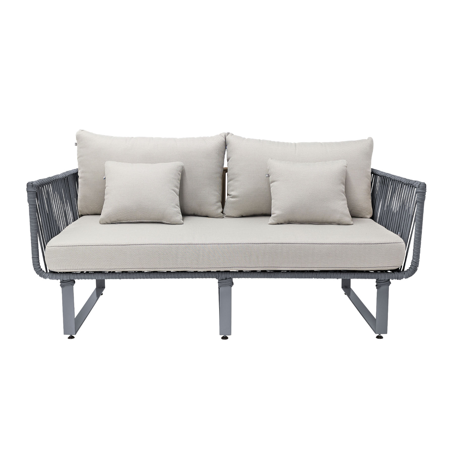 Vallarta love metal gris cuerda gris cojinería loneta exterior - Imagen 2