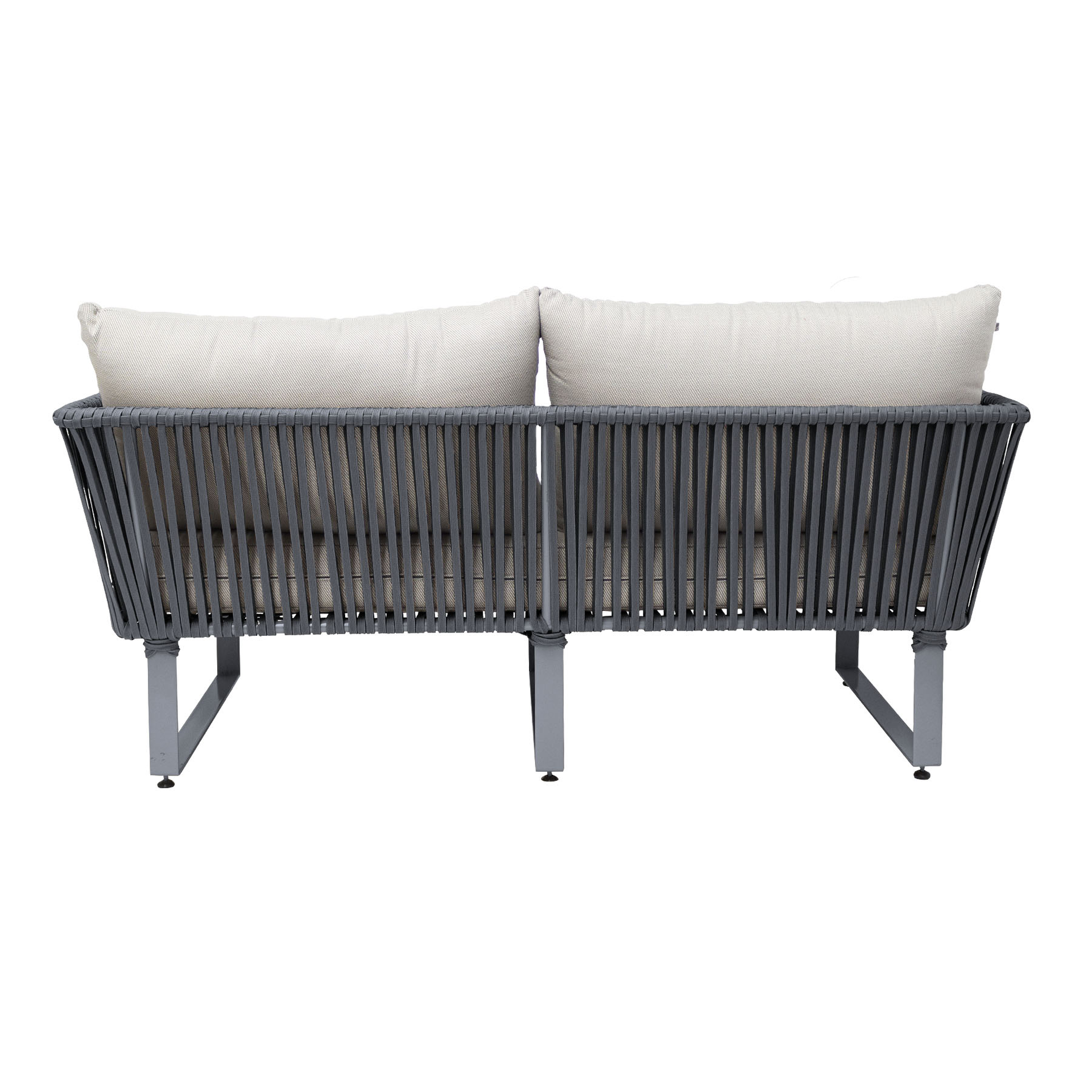 Vallarta love metal gris cuerda gris cojinería loneta exterior - Imagen 3