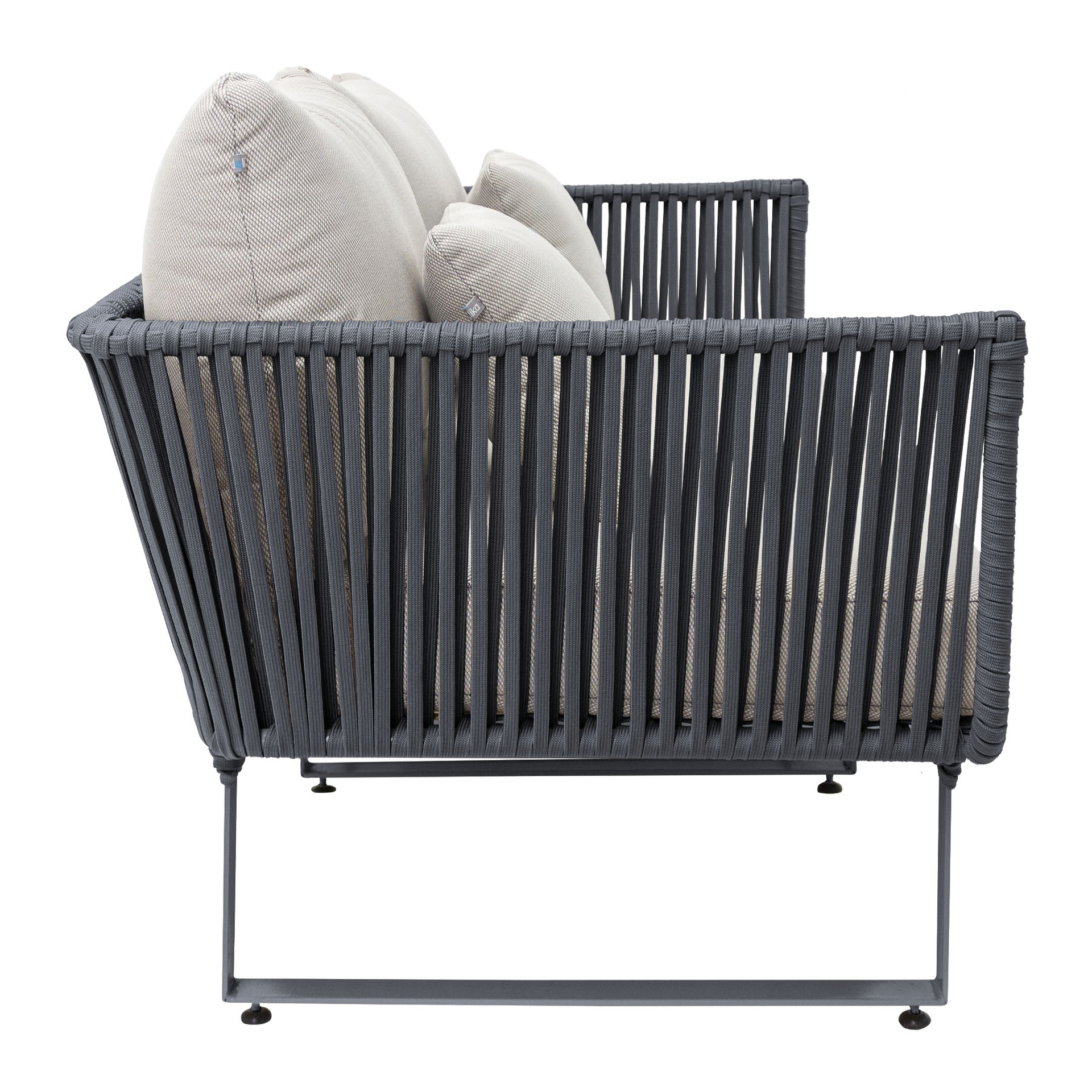 Vallarta love metal gris cuerda gris cojinería loneta exterior - Imagen 4