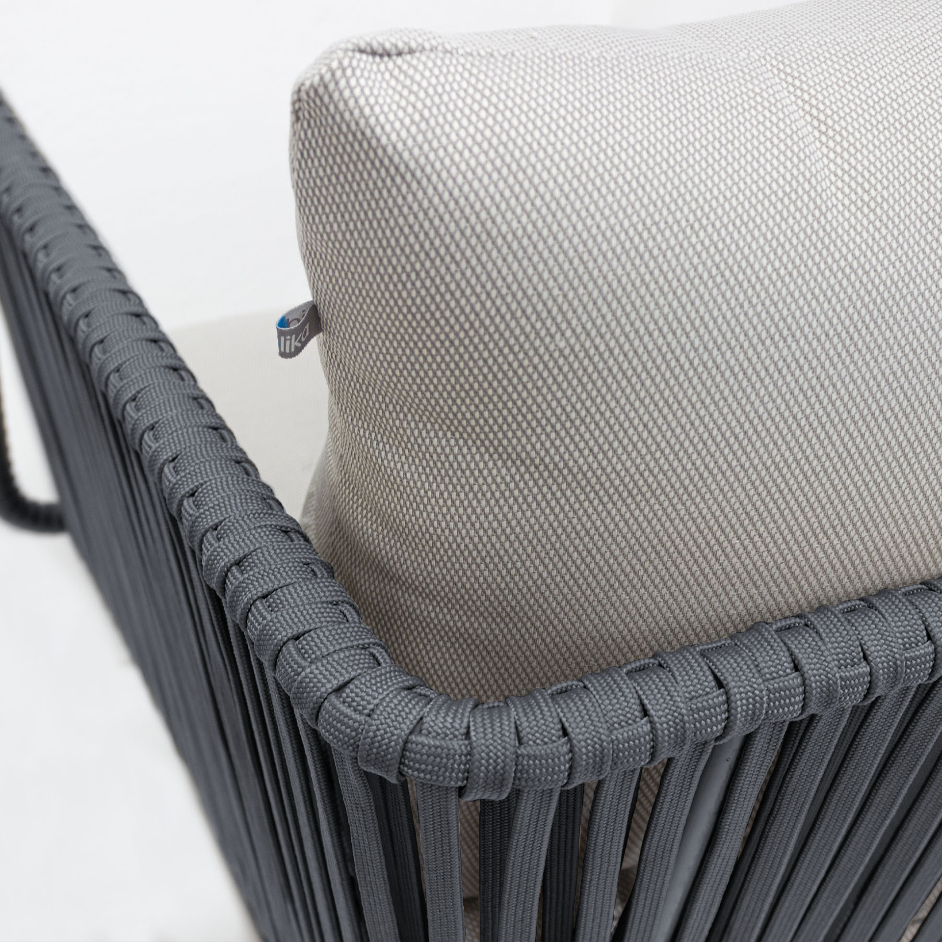 Vallarta love metal gris cuerda gris cojinería loneta exterior - Imagen 5