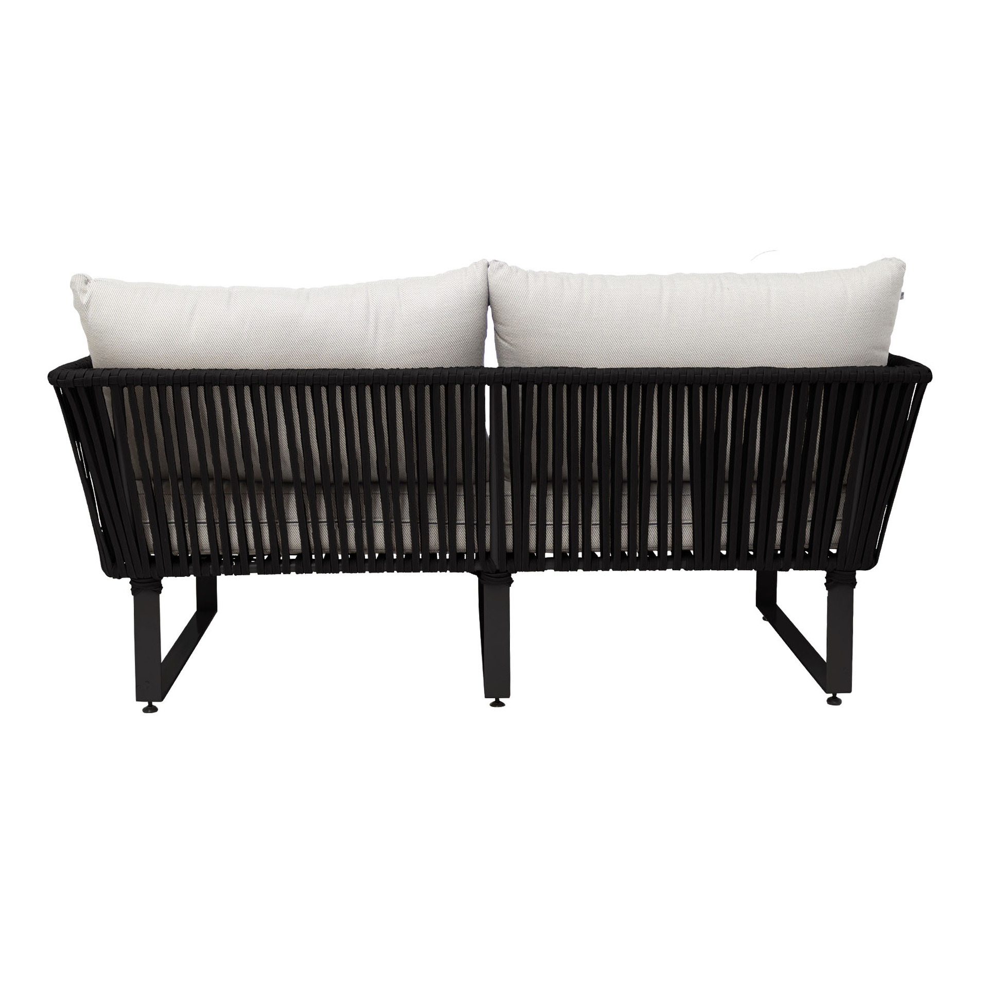 Vallarta love metal negro cuerda negra cojineria loneta exterior - Imagen 3