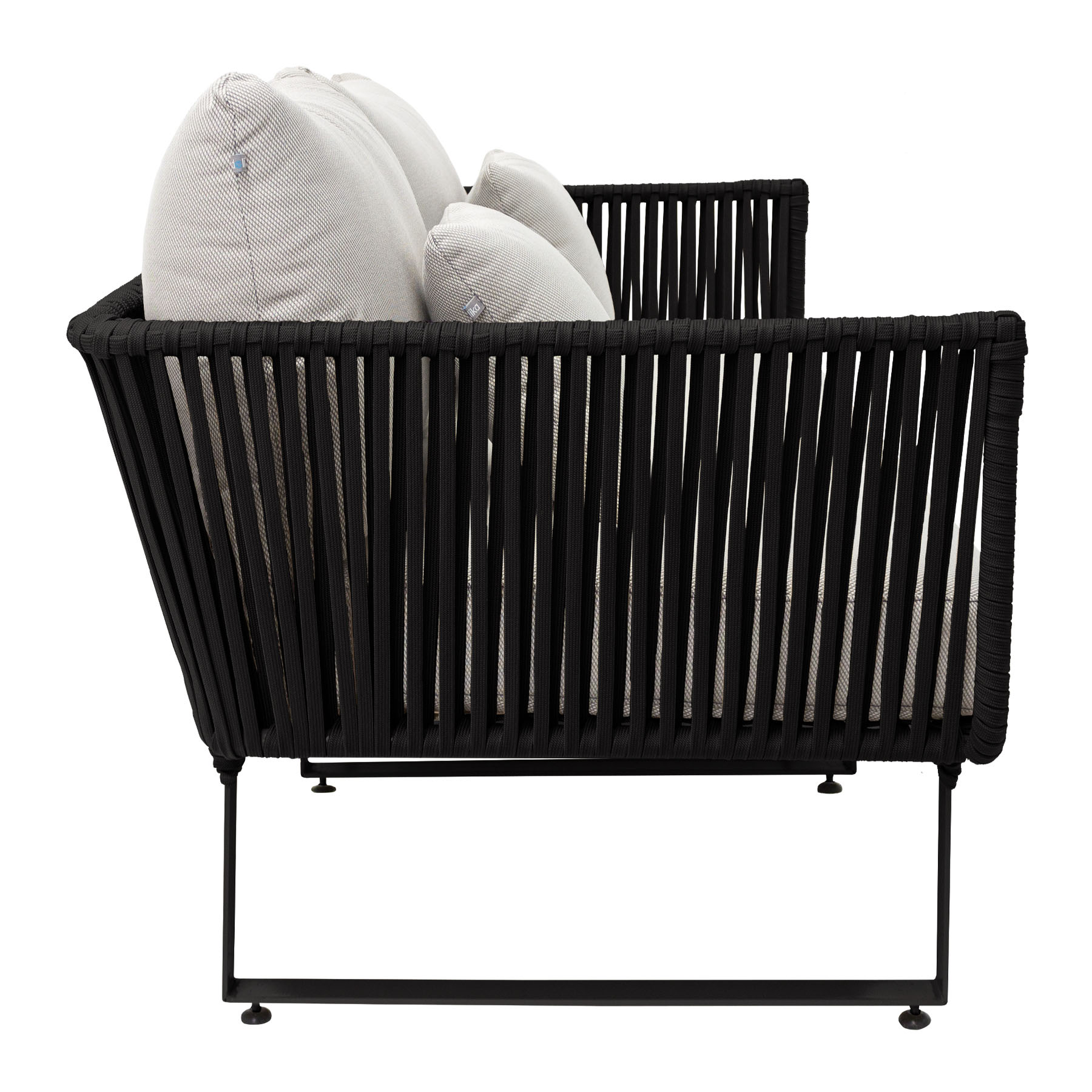 Vallarta love metal negro cuerda negra cojineria loneta exterior - Imagen 4