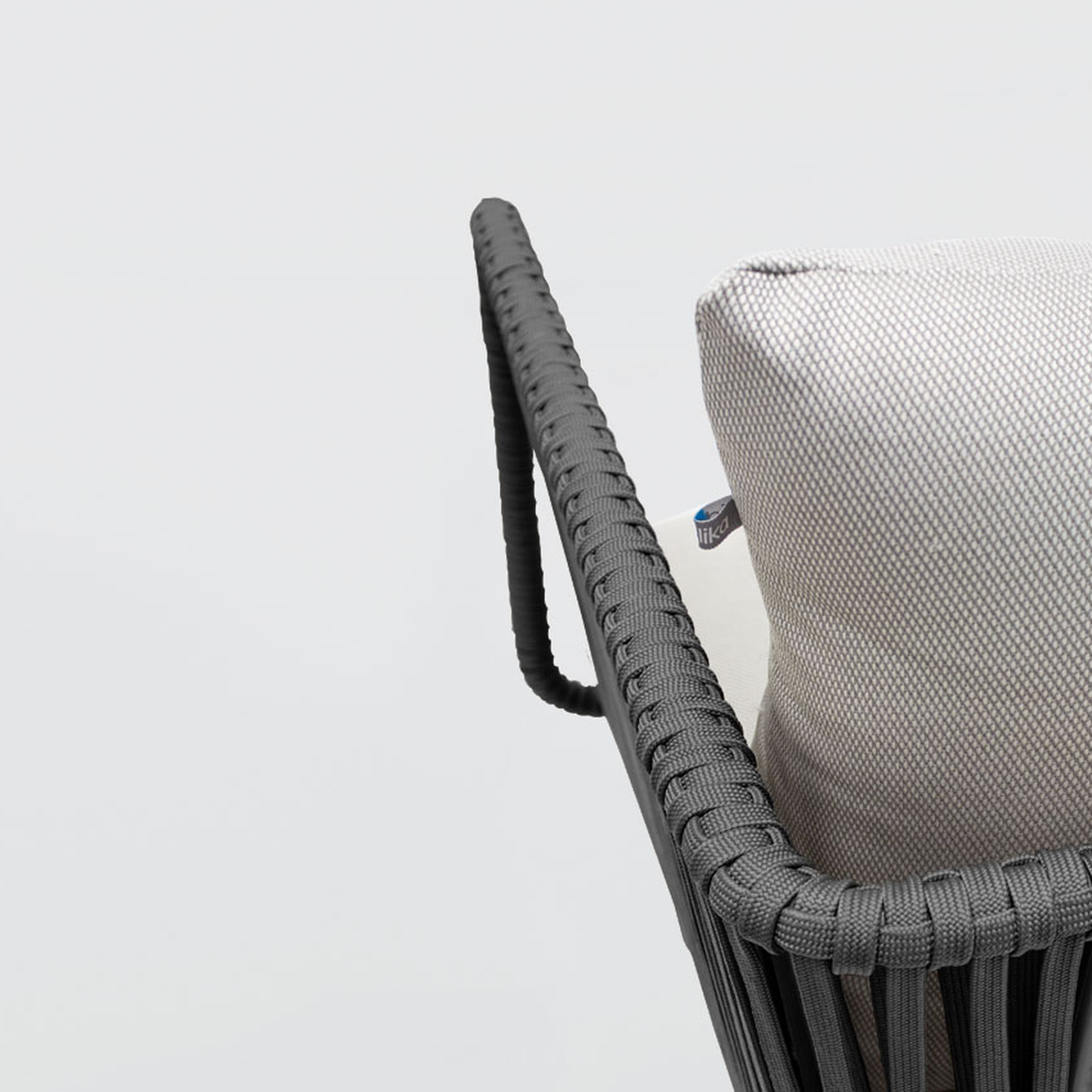 Vallarta sofá metal gris cuerda gris cojinería loneta exterior - Imagen 6