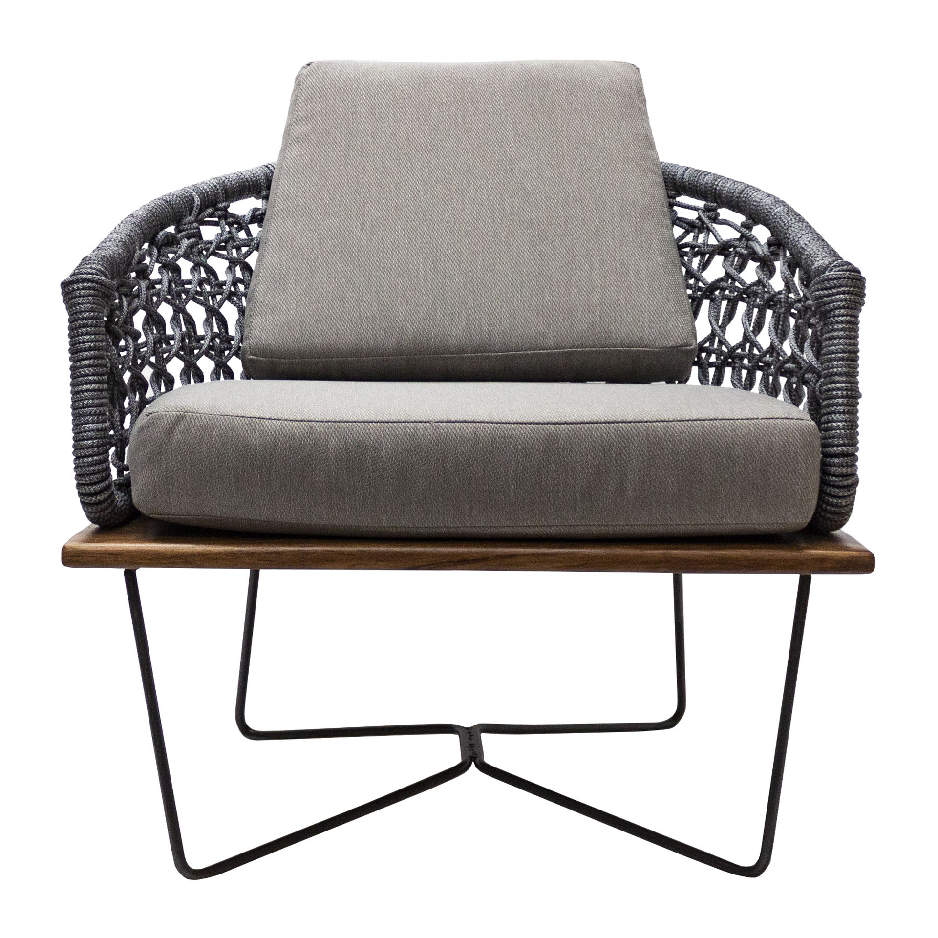 Yelapa sillón cuerda gris cojinería loneta exterior // Pedido especial - Imagen 2