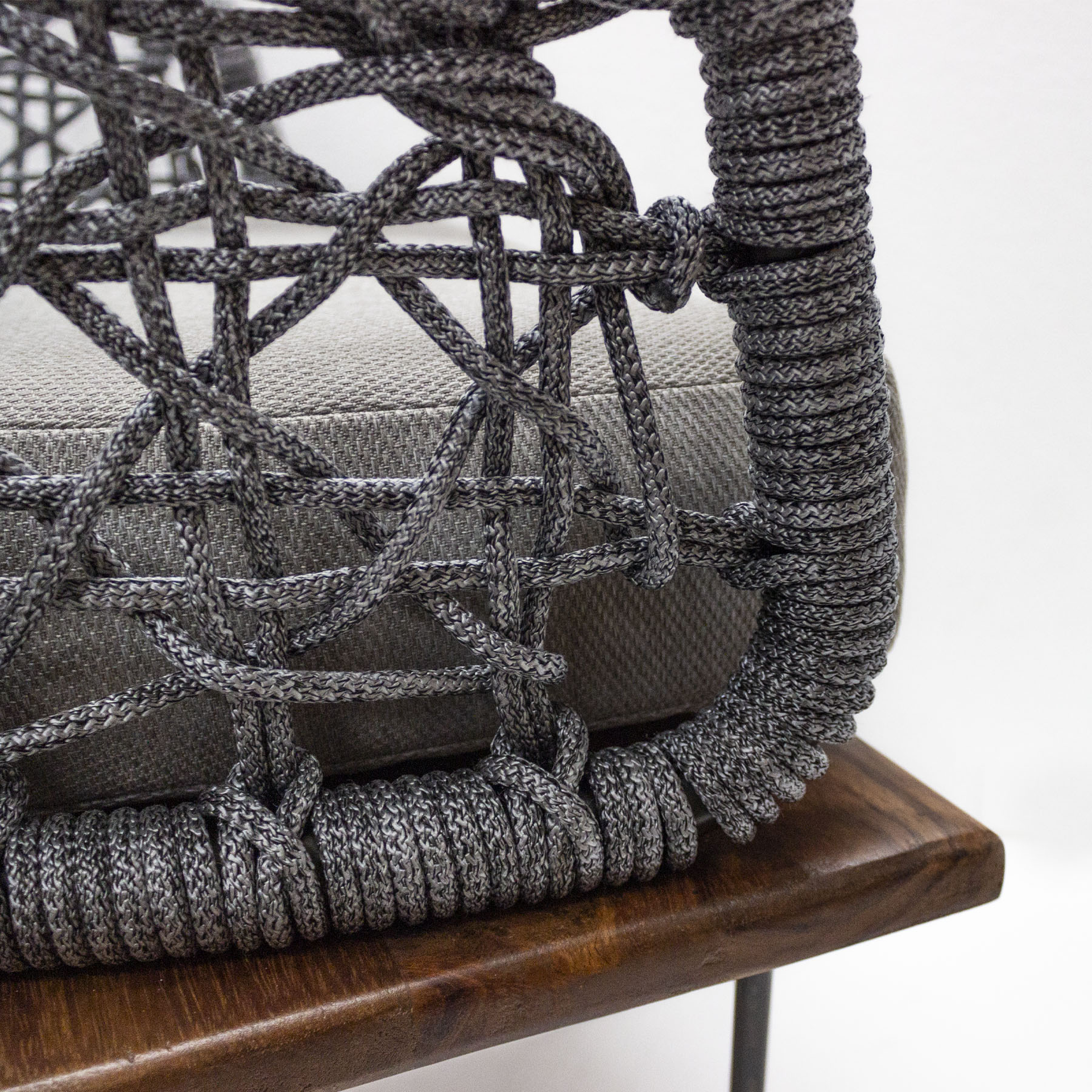 Yelapa sillón cuerda gris cojinería loneta exterior // Pedido especial - Imagen 5