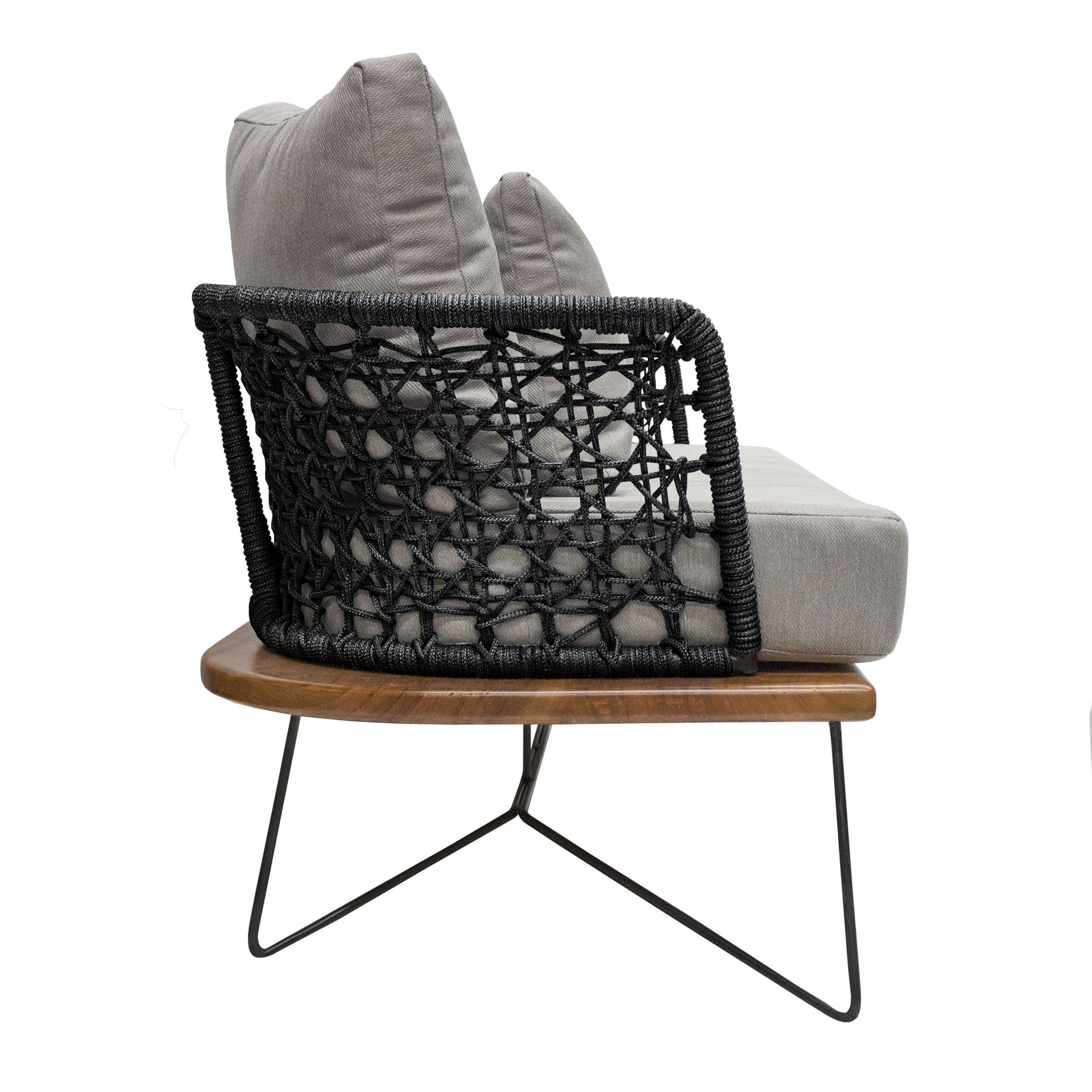 Yelapa sofá cuerda negra cojinería loneta exterior // Pedido especial - Imagen 4