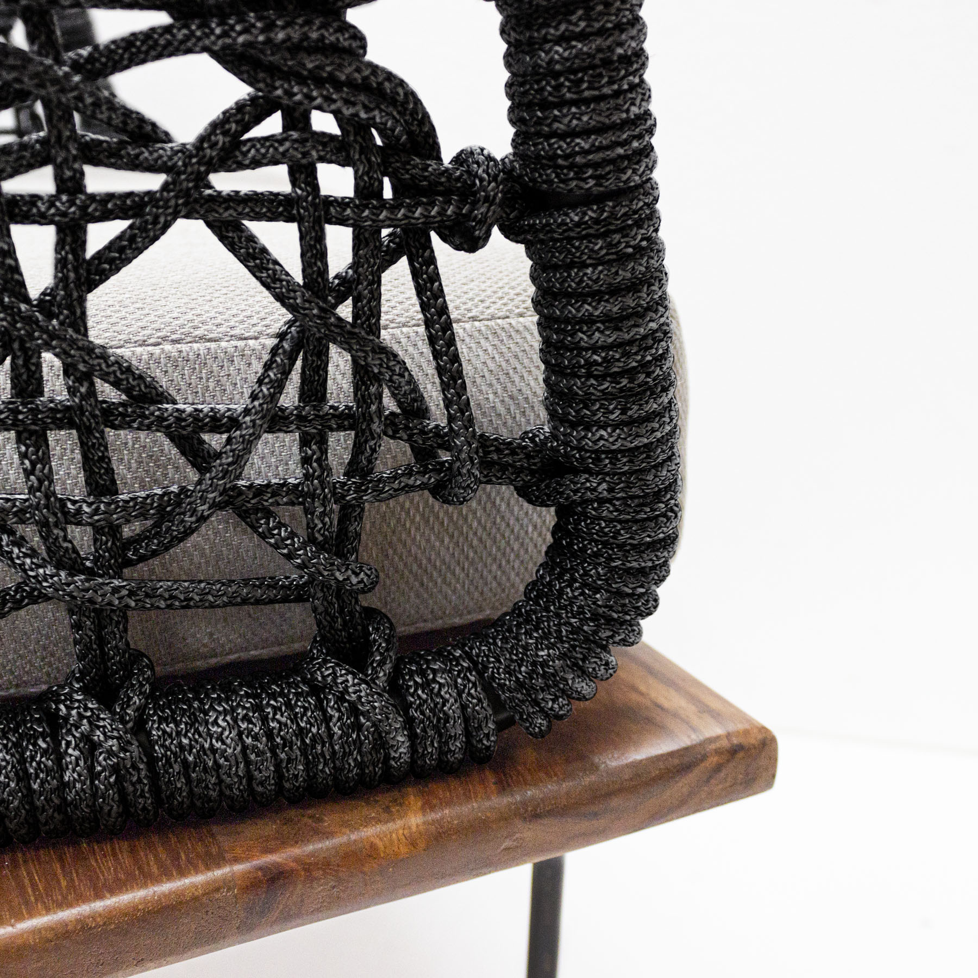 Yelapa sofá cuerda negra cojinería loneta exterior // Pedido especial - Imagen 5